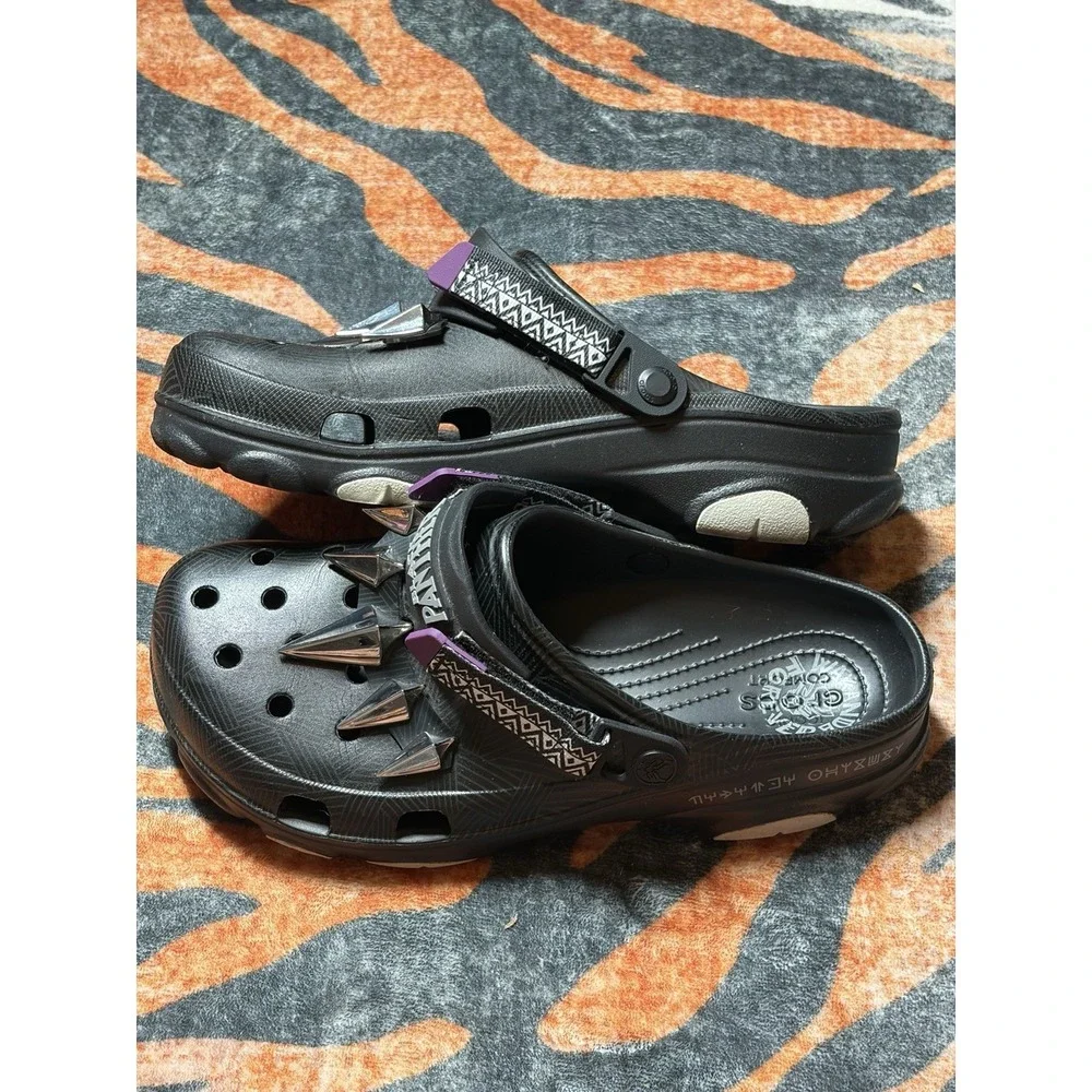 Crocs Mens Size 11 Black Panther Wakanda Forever special edition.